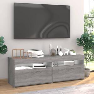 TV Cabinets 2 pcs with LED Lights Grey Sonoma 60x35x40 cm
