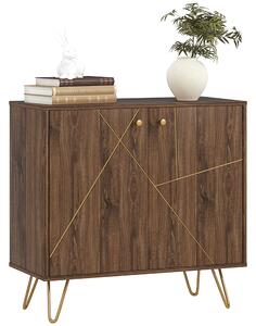 HOMCOM Modern Sideboard, Living room sideboard with Adjustable Shelf, Ideal for Living Room & Dining Room, Brown Aosom UK