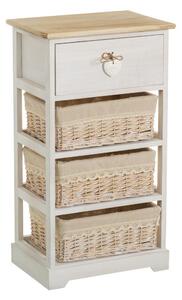 Chest of drawers SWEET HEART Cream Natural 40 x 29 x 73 cm