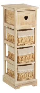 Chest of drawers COUNTRY Natural 26 x 32 x 81 cm