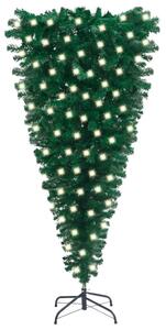 Upside-down Artificial Pre-lit Christmas Tree Green 150 cm