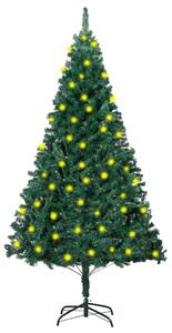Artificial Pre-lit Christmas Tree with Thick Branches Green 150 cm