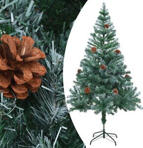 Frosted Pre-lit Christmas Tree with Pinecones 150 cm