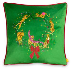 Purrfect Leaping Leopards 43cm Cushion | Roseland