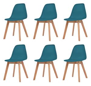 Dining Chairs 6 pcs Turquoise Plastic