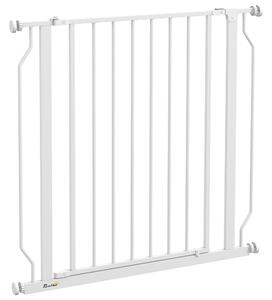 PawHut Extra Wide Dog Safety Gate, with Door Pressure, for Doorways, Hallways, Staircases - White