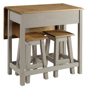 Corona 2 Seater Rectangular Drop Leaf Dining Table with 2 Chairs