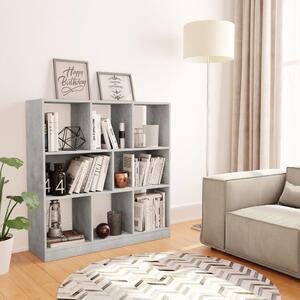 Book Cabinet Concrete Grey 97.5x29.5x100 cm Engineered Wood
