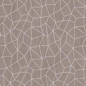 Galerie Geometric Metallic Taupe Large Wallpaper Sample