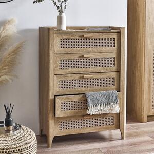 Victor 5 Drawer Chest Brown