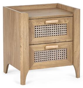 Victor 2 Drawer Bedside Table Brown