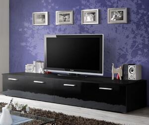 Doswell High Gloss TV Stand With 2 Doors In Black