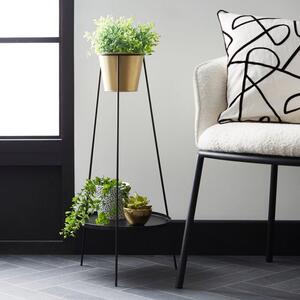 Metal Plant Stand with Gold Pot