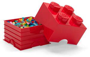 Lego 4 Brick Storage Box Red