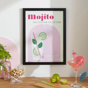 Mojito Cocktail Framed Print MultiColoured