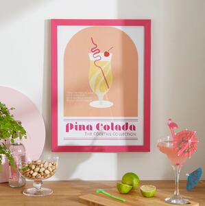 Pina Colada Cocktail Framed Print MultiColoured