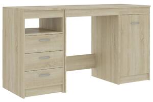 Desk Sonoma Oak 140x50x76 cm Engineered Wood