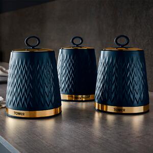 Tower Set of 3 Empire Canisters Blue
