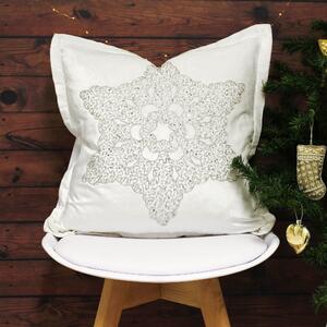 Wonderland Snowflake White Cushion White