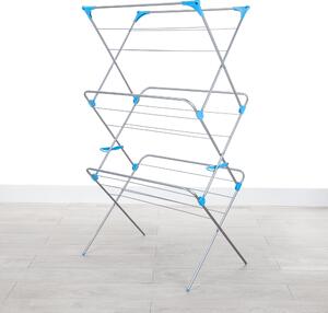 Minky Extra Wide 3-Tier Airer Silver