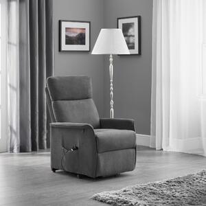 Helena Linen Rise and Recliner Armchair Charcoal