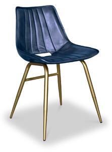 Torquil Real Leather Pleated Back Dining Chair | Roseland