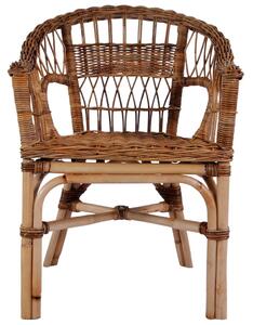 Outdoor Chairs 4 pcs Natural Rattan Brown