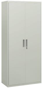 HOMCOM Metal Filing Cabinet Office Storage Cabinets with 5 Adjustable Shelf Steel Frame Office Cabinet with Lockable Doors, White Aosom UK