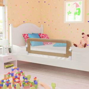 Toddler Safety Bed Rail Taupe 102x42 cm Polyester