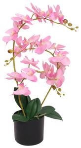 Artificial Orchid Plant with Pot 65 cm Pink