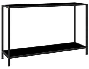 Console Table Black 120x35x75 cm Tempered Glass