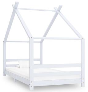 Kids Bed Frame White Solid Pine Wood 90x200 cm