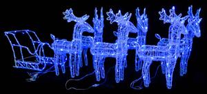 Reindeers & Sleigh Christmas Decoration 320 LEDs Acrylic