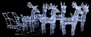 Reindeers & Sleigh Christmas Decoration 320 LEDs Acrylic