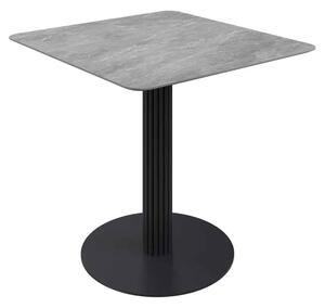 Castle Square Ceramic Top Bistro Table in Light Grey