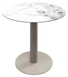 Castle Round Ceramic Top Bistro Table in White