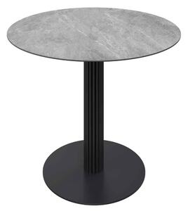 Castle Round Ceramic Top Bistro Table in Light Grey