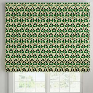 ANTE DECOR Cadiz Printed Cotton Made To Measure Roman Blind Emerald