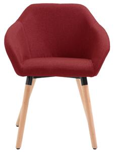Dining Chair Wine Red Fabric