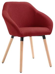 Dining Chair Wine Red Fabric