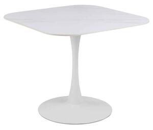 Macon Ceramic Square Dining Table With Steel Base - Unico White