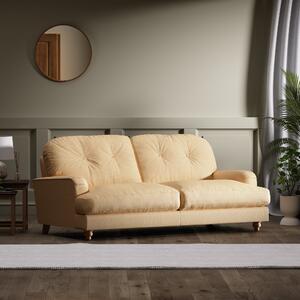 Martha Faux Linen 3 Seater Sofa Ochre