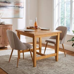 Frederick 4-6 Seater Square Fliptop Dining Table Brown