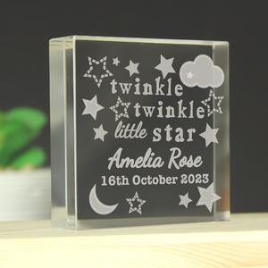 Personalised Twinkle Twinkle Crystal Token Clear