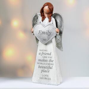 Personalised A Friend Like You Angel Ornament Grey