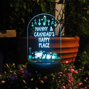 Personalised Vegetable Patch Outdoor Solar LED Light White