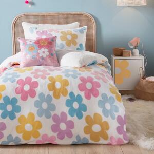 Retro Flowers Multicoloured Duvet Cover & Pillowcase Set MultiColoured