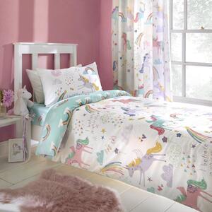 Rainbow Unicorn Duvet Cover & Pillowcase Set MultiColoured
