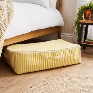 Stripe Underbed Storage Bag Yellow/White