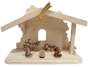 Traditional Nativity Scene with Comet Color